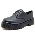 Sapato Colegial Inglês Estilo Veggie Vichy Preto