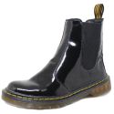 Bota Chelsea Estilo Inglês Verniz Preto Baixa