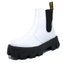 Bota Tratorada Meggie Chelsea Estilo Veggie Verniz Branco