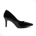 Sapato Feminino Scarpin Verniz Preto Bico Fino Salto Fino