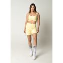 Short Fitness Feminino Canelado Amarelo 