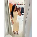 VESTIDO CANELADO MIDI REGATÃO 