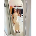 VESTIDO CANELADO DE ALGODÃO OFF