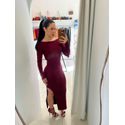 VESTIDO CANELADO POWER COM FIVELA