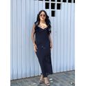 VESTIDO EM CREPE GOLA BOBA PRETO