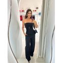 CONJUNTO TOMARA QUE CAIA COM CALÇA WIDE LEG PRETO