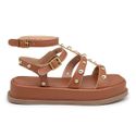 Sandália Flatform Papete Feminina 183070 Napa Caramelo