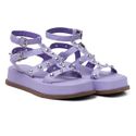 Sandália Papete Flatform Feminina em Napa Lilas 183070