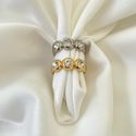 Anel trio strass