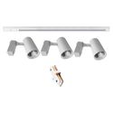 KIT 3 SPOT 7W COM TRILHO 1 METRO BRANCO KIAN