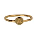 Anel Inicial A- banho ouro 18k