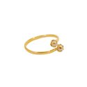 Anel Infantil Pérola Ajustável- banho ouro 18k