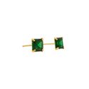 Brinco Esmeralda- banho ouro 18k