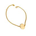 Pulseira Medalha Personalizada- banho ouro 18k