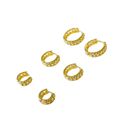 Trio de Argolas Alice- banho ouro 18k
