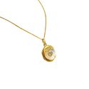 Colar Relicário Família- banho ouro 18k