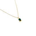Colar Esmeralda- banho ouro 