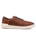 TENIS MASCULINO DENVER WHISKY EM COURO SOLADO COSTURADO CONFORTAVEL