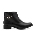 BOTA FEMININA PRETA CANO BAIXO METROPOLITAN 100% EM COURO LANCAMENTO INVERNO 