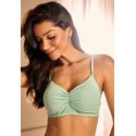 Sutiã Frelith Top Franzido Canelado - VERDE CLARO