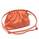 Bolsa Clutch Pequena Couro Laranja Lily