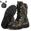 Kit Bota Coturno Militar Cano Medio Fulgore Caça e Pesca + Capa Molinete 