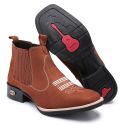 Bota Country Cano Curto Texana Bico Quadrado