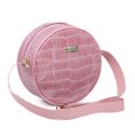 Bolsa Paris Pequena Tiracolo Feminina Redonda cor Rosa - Gouveia Costa