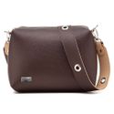 Bolsa Necessaire Feminina Alça regulável Transversal cor Café - Gouveia Costa