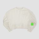 BLUSA MOLETOM SUX OVERSIZED CROPPED OFF WHITE