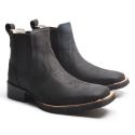 Botina Masculina Crazy Horse Preto