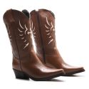 Bota Texana Feminina Florence Terra/Café