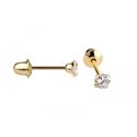 Brinco Ponto de Luz Zirconia - Ouro 18k 750