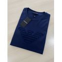 CAMISETA MC EMPORIO ARMANI BORDADO LOGO CENTRO 