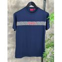 CAMISETA MC HUGO BOSS LISTRA HORIZONTAL MONOGRAMA 