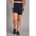 Shorts Fitness Level Up Preto e branco 
