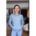 Blusa Canguru Moletinho Glow Cinza