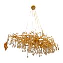 LUSTRE MODERNO PEROLA OURO VELHO