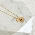 Colar Medalha Coração Personalizada Folheado em Ouro 18k