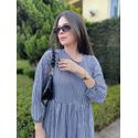 Vestido Mariah Xadrez Preto e Branco
