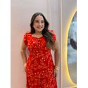 Vestido Brenda Vermelho Estampado