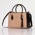 Bolsa Sonhos Bicolor Nude com Preto