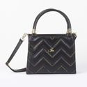 Bolsa Lorena Arco-íris Zig Zag Preto