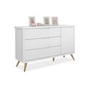 Comoda Infantil Planet Baby Old New Clean Com Porta 3 Gavetas Branco 
