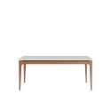 Mesa de Jantar Addar com Vidro 180cm Natural e Off White Província