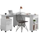 Conjunto Escrivaninha Lukaliam Alessa Modulo Office Branca 