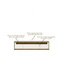 Rack Oslo 2.2 com 3 portas Off White/Freijó Província