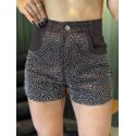SHORT BRILHO MAVIE MARROM