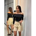 BLUSA ALICEA CÓS DOBRADO PRETO