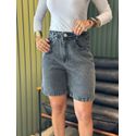 BERMUDA JEANS BLACK JEANS PRETO
